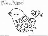 Boho Coloring Pages Bird Getcolorings sketch template