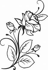 Flower Dxf Rose Rosebuds Stencil 3axis Beautiful  sketch template