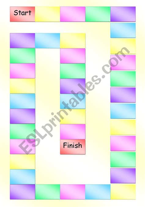 english worksheets boardgame template rectangles