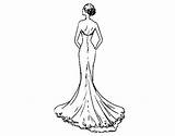 Dress Wedding Coloring Tail Colorear Coloringcrew Fashion Book sketch template