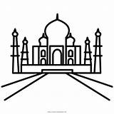 Mahal Taj Patrimonio Ultracoloringpages Simple Mosque Muslim Landmark 25kb sketch template