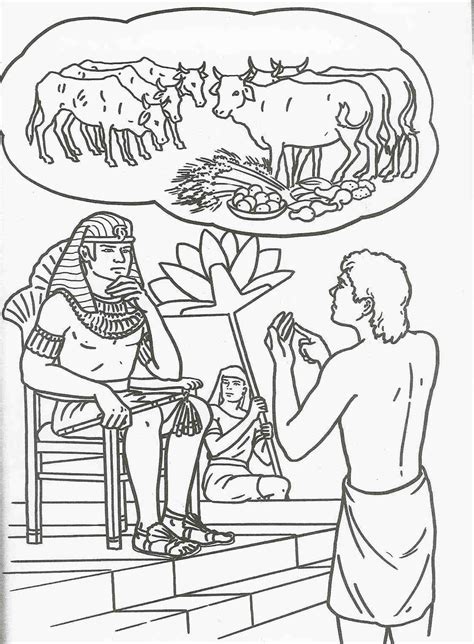 josephs dreams coloring page coloring pages sunday school