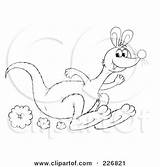 Kangaroo Outline Clipart Illustration Hopping Coloring Royalty Bannykh Alex Rf Yellow Baby sketch template