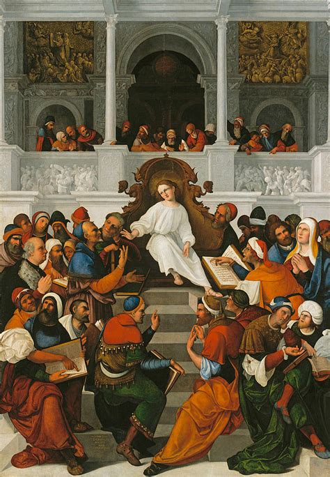 twelve year  jesus teaching   temple painting  ludovico