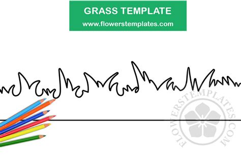 grass template flowers templates