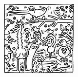 Haring Keith Coloring Pages Coloriage Kids Print Book Getcolorings Silhouette Color Getdrawings Library Clipart Popular sketch template