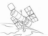 Hubble Telescope Space Coloring Pages Drawing Colouring Clipart Printable Satellite Telescopio Para Colorear Print Color Drawings Spaceships Template Getdrawings Sketch sketch template