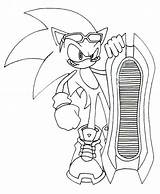 Sonic Coloring Skate sketch template