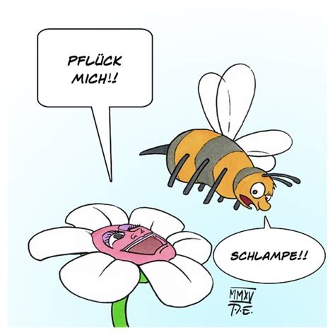 Blume Und Biene Von Timo Essner Liebe Cartoon Toonpool
