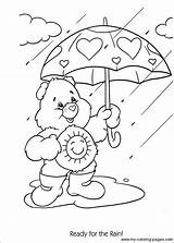 Coloring Pages Care Bears Caring Considerate Template Sheets Kids Outlines Rain sketch template