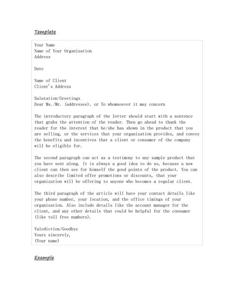 effective sales letter templates  examples templatelab