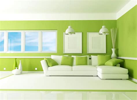 warna cat dinding ruang tamu  bagus hijau ruang
