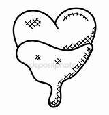 Heart Dripping Drawing Doodle Getdrawings sketch template