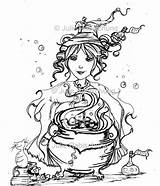 Coloring Potion Whimsical Witchcraft sketch template