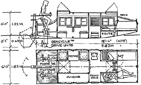 pedaling afloat  phil thiels tiny houseboats