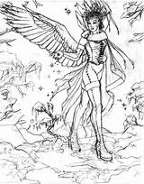 Angel Coloring Pages Uploaded User sketch template