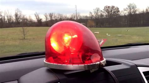 working vintage southern vp beacon emergency red rotating warning