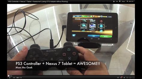 ps controller nexus  tablet awesome  otg adapter  rooting youtube
