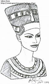 Nefertiti Coloring Pages Template Sketch sketch template