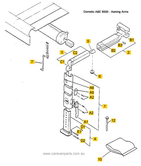 dometic rv awning parts diagram wiring diagrams manual