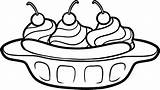 Banana Split Coloring Pages Delicious Splits Print Template Search Tocolor sketch template