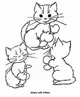 Coloring Kitten Kittens Pages Cat Print Little Three Color Printable Cute Cats Printing Colouring Sheets Kids Girls Raisingourkids Lovely Drawing sketch template