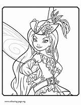 Fairy Pirate Coloring Pages Tinkerbell Silvermist Water Colouring Color Disney Printable Fairies Themed Iridessa Print Movie Adult Kids Awesome Princess sketch template