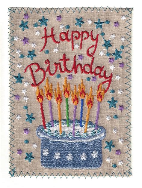 embroidered birthday card item bdp birthday card design