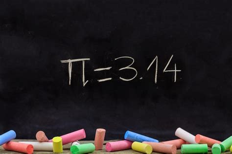 premium photo pi number mathematical constant chalk drawing