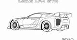 Coloring Lexus Lfa sketch template