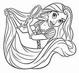 Colorare Rapunzel Elsa Principesse Disegno Raperonzolo Visita Torracat Arteira Kolorowanki sketch template