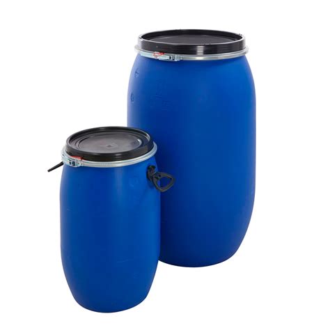 plastic open top drum containers bulk storage keg barrel ebay
