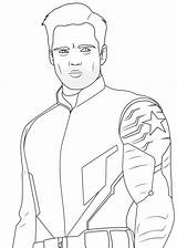 Bucky Soldado Barnes Colorear Raskrasil sketch template