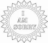 Sorry Coloring Pages Printable Print Am Im Kids Freecoloring Thank Printables Say Template sketch template