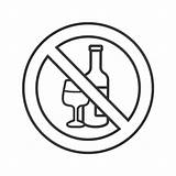 Alcohol Prohibition Forbidden sketch template