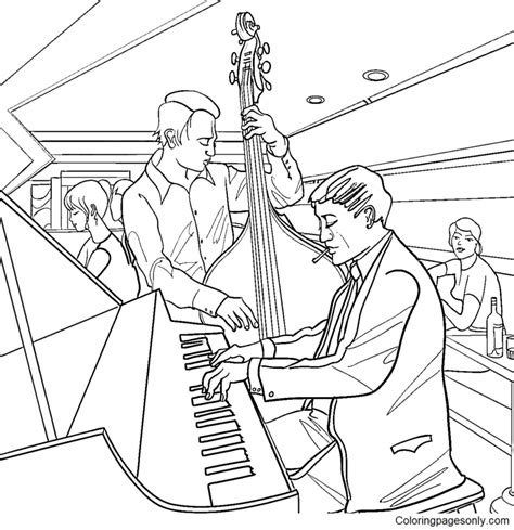 jazz coloring pages printable