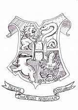 Potter Harry Hogwarts Coloring Pages Crest Castle Gryffindor Slytherin Kids Color Drawing Houses Colouring Print Printable Sheets Getdrawings Clip Deviantart sketch template