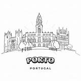 Porto Oporto Célèbre Famosa Architettura Portogallo Hebstreits sketch template