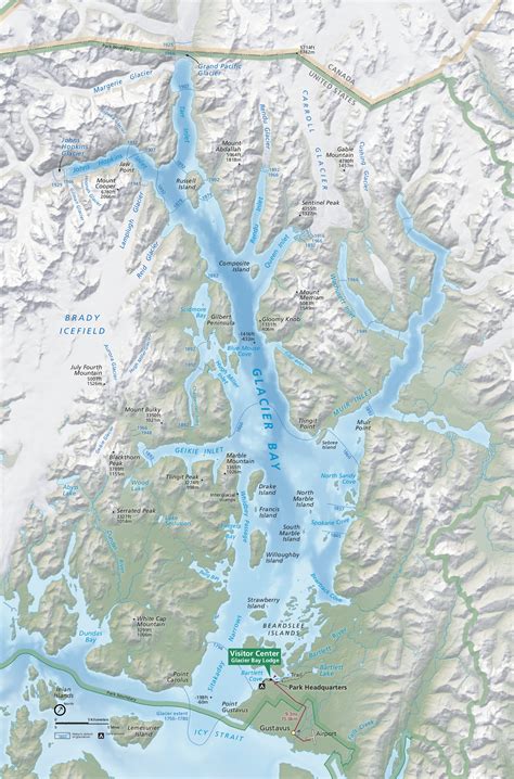 glacier bay maps npmapscom   maps period