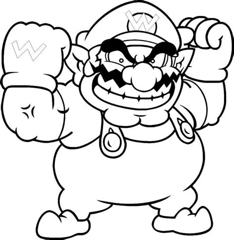 wario mario coloring pages wario coloring pages coloring pages