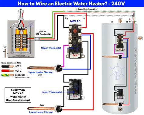 wiring diagram   dual element electric water heater