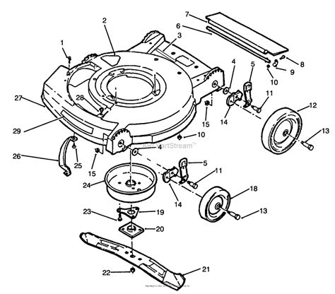 lawn boy  commercial walk  power mower  sn   parts diagram