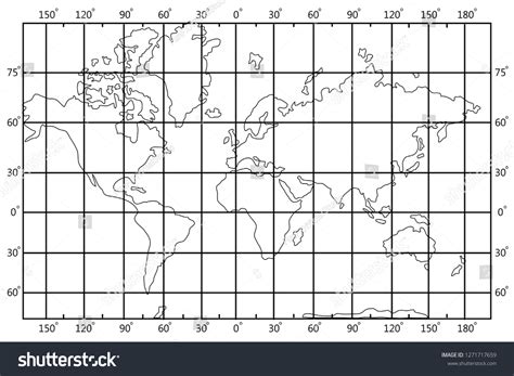 blank world map  longitude  latitude