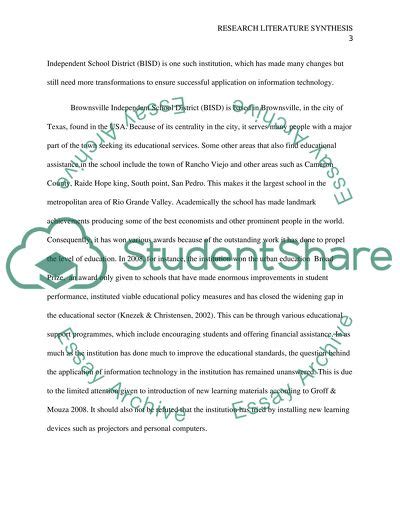 research literature synthesis essay  topics   written