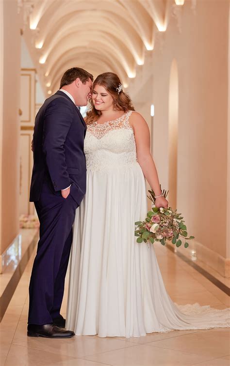 sweet plus size beach wedding dress stella york wedding