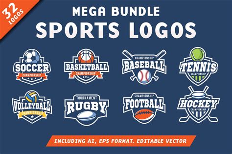 sports logos bundle branding logo templates creative market