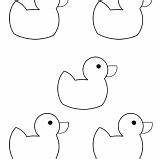 Coloring Ducky Rubber Bath Five Going sketch template