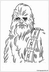 Wars Star Character Pages Coloring Chewbacca Color Coloringpagesonly sketch template