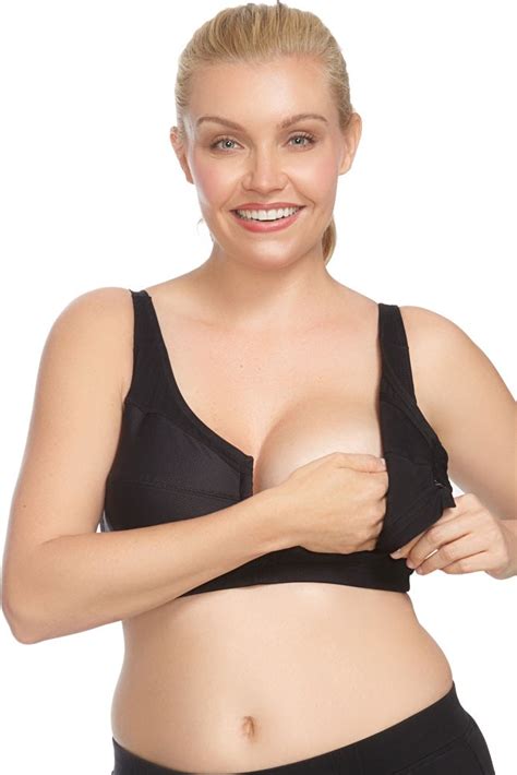 Side Zip™ Nursing Bra With Stay Dry Cup Design In Black By