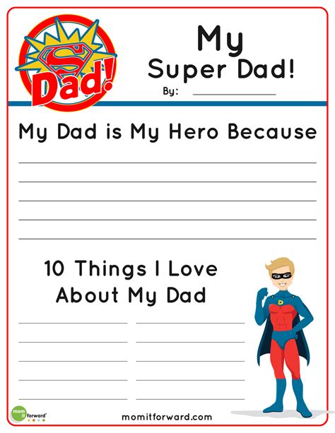 super dad fathers day printablemom